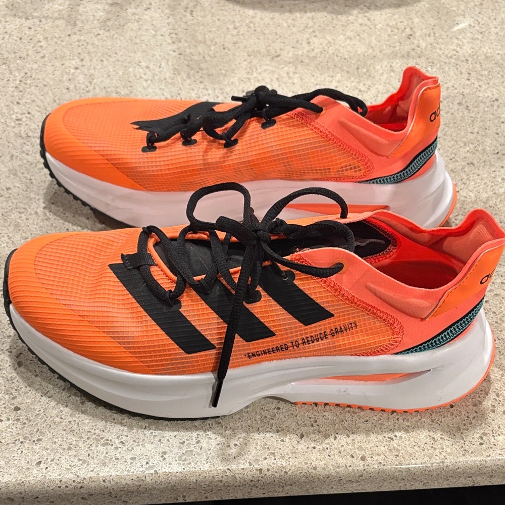 Adidas Bright Orange Athletic Sneakers